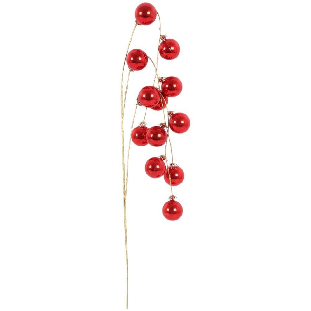 RAMO SFERE NATALIZIE ROSSO H.95.25